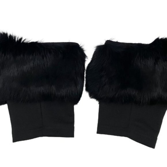 Boot Covers Black Rabbit Fur One Size SKU 0003260-1 - Picture 1 of 7